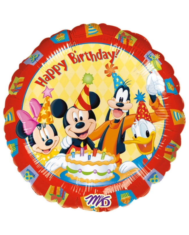 18/45cm Mickey Y Amigos Happy Bday